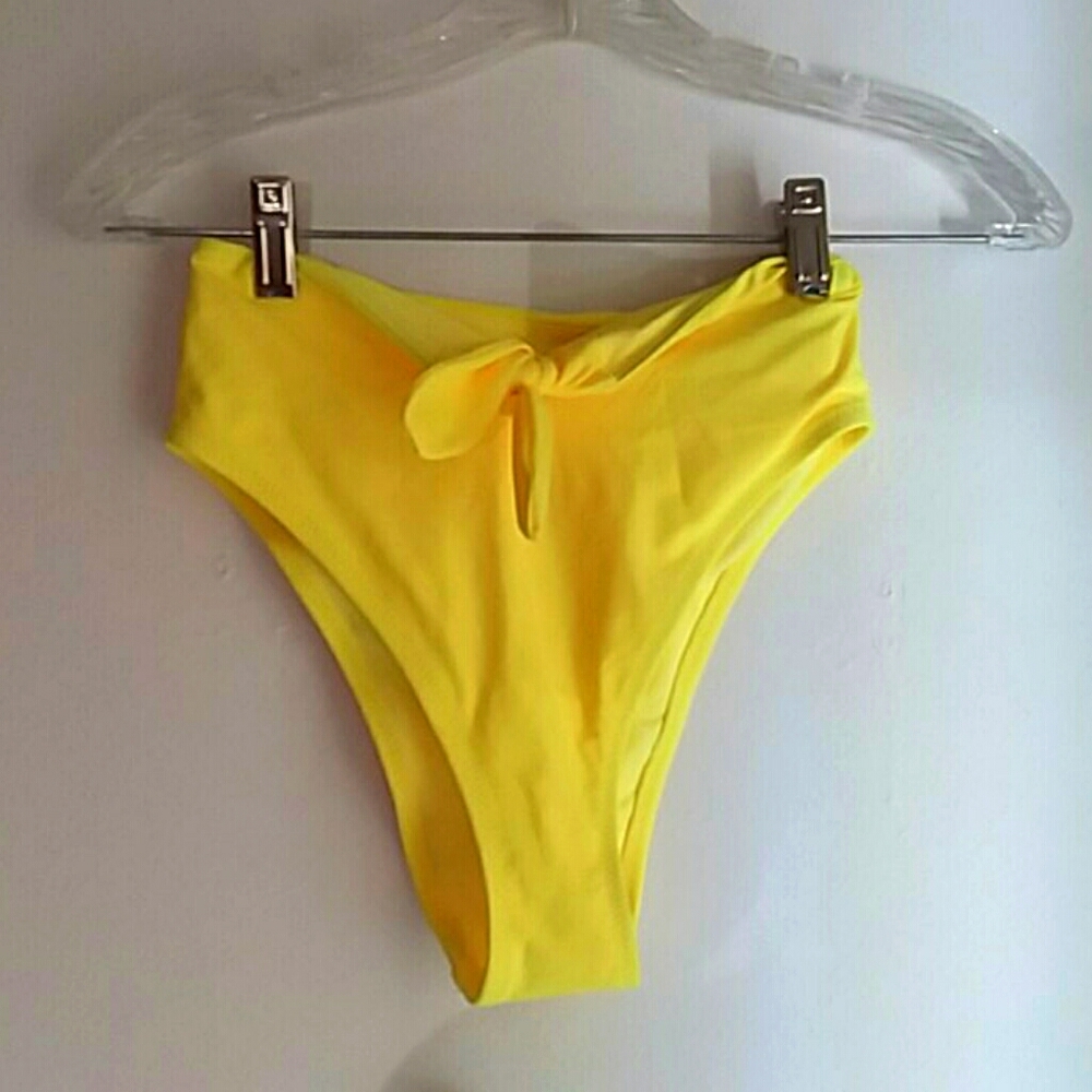 Aerie Swim Hi waist Bikini bottom yellow nwot